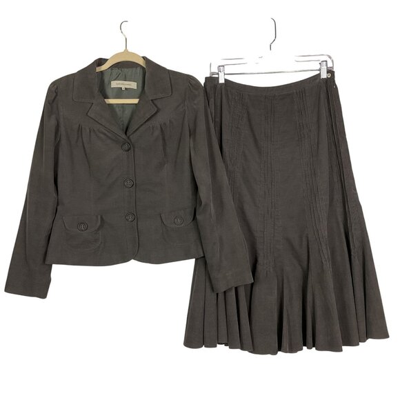 Gerard Darel Skirt Suit in Gray, size 40 (US size 8), 100% cotton - Picture 1 of 16
